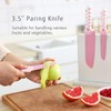 Meowkit 3-piece knife set, Kitchen Knife Set for Cooking, Pink
