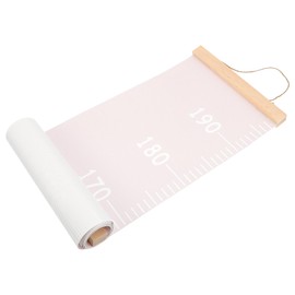Kisangel Kids Growth Height Chart Canvas Wall Height Ruler Measurement Roll Up Nursery Hanging Ruler Handing Ruler Playroom Kids Cloth Cartoon ,Pink