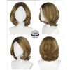 Layered Bob Wig with Curtain Bangs,Dirty Blond