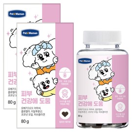 Petto Maman dog nutritional supplement, 80g, skin and fur, 2 pcs / 펫또마망 강아지 영양제, 80g, 피부피모, 2개