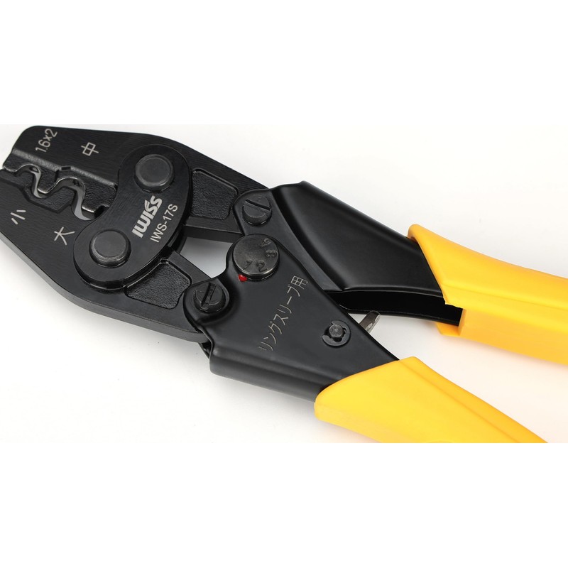 IWISS IWS-17s Ring Sleeve Crimping Tool JIS Compliant Ratchet Type