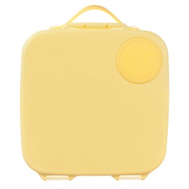 b.box Lunch Box for Kids: Jumbo Bento Box with 4 Compartments (2 Leak Proof), Removable Divider, Gel Cold Pack. Older Kids and Big Eaters Ages 3+. School Supplies (Lemon Twist, 8½ Cup Capacity)