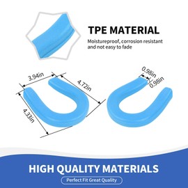 RAZPOY Tow Hook Cover fit for Chevy Silverado 1500 2007-2024, Front Bumper Tow Hooks Rubber Accessories, Light Blue