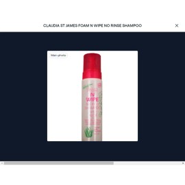 CSJ(CLAUDIO ST JAMES) CLAUDIA ST JAMES FOAM N WIPE NO RINSE SHAMPOO