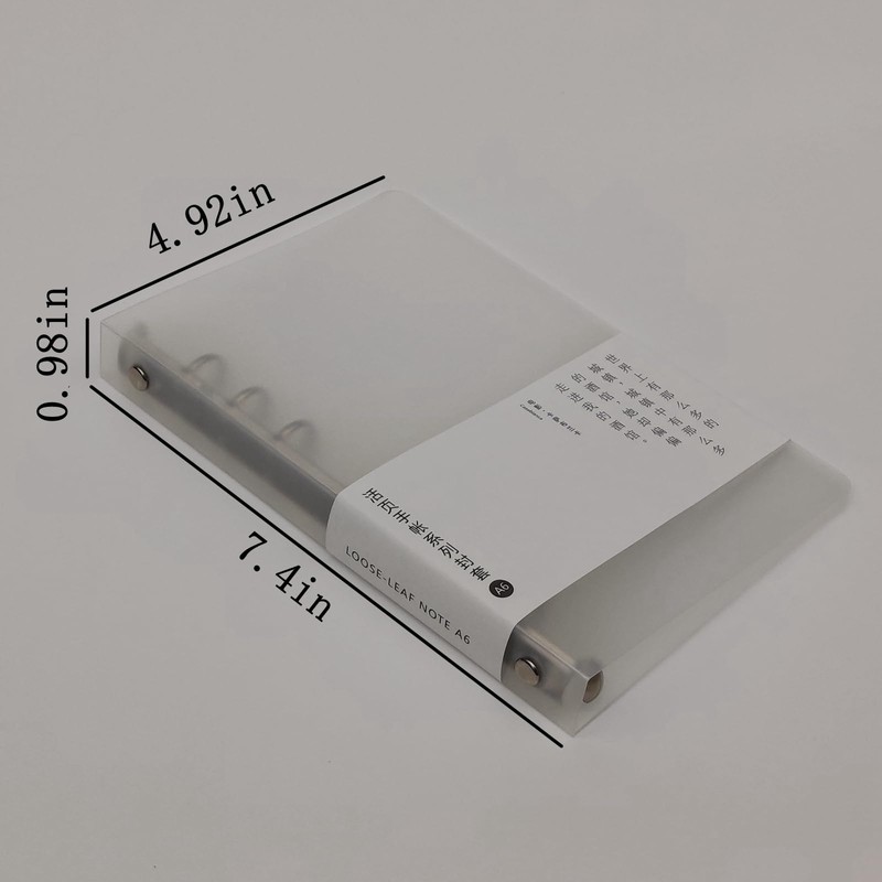 PP Binder Covers 3 Pack A5 A6 B5 Loose Leaf