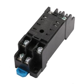 uxcell 2-M4X10 8 Terminals 35mm DIN Rail Mounted Power Relay Socket Base Holder