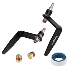 Wangsucc Pneumatic Tool Rafter Hook Hanger with 1/4'' Swivel Air Fittings and 3/8'' and Brass Bushing, Heavy Duty Pneumatic L-Shaped Raffer Hook 2 Pieces