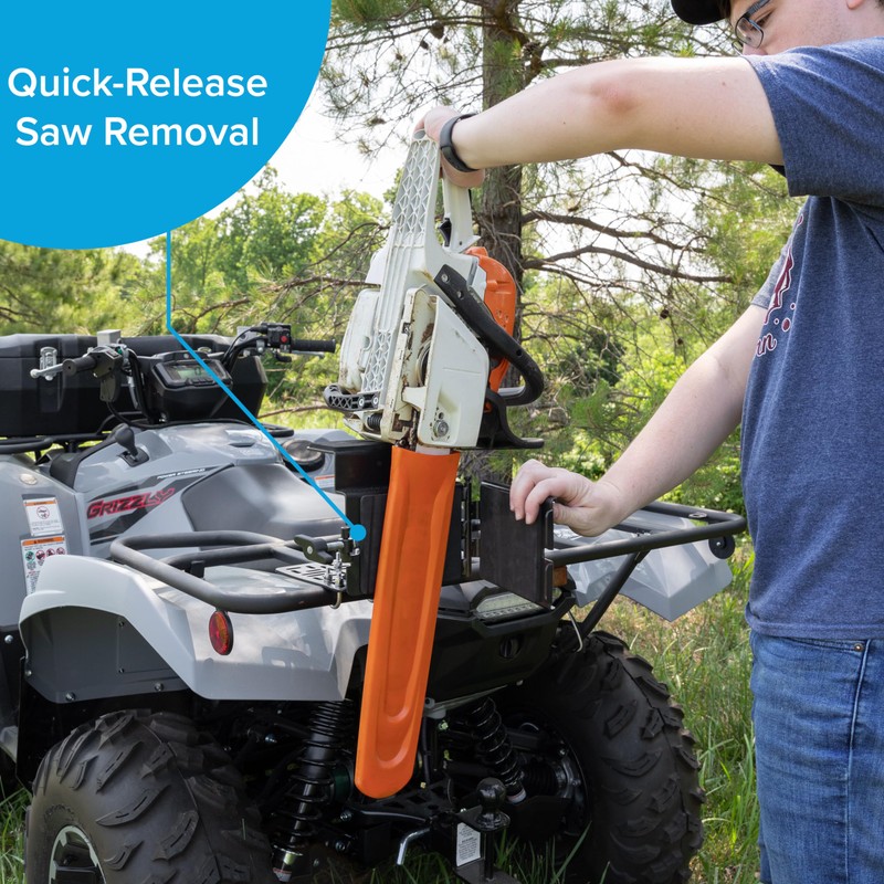 Black Boar UTV/ATV Chainsaw Mount - Features Quick-Release Saw Removal