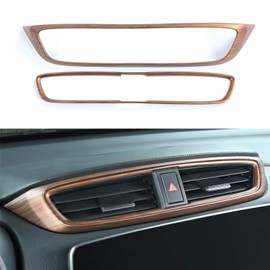 AntBooBoo for Honda CRV 2022 Side Air Vent Trims Wind Outlet Decoration Peach Wood Grain Dashboard Stickers for CR-V 2017 2018 2019 2020 2021…