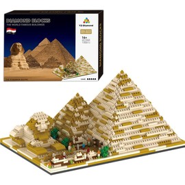 Juego de bloques de construcción de microladrillos egipcios (1.456 piezas) - Juego de modelos arquitectónicos de fama mundial, kit de construcción... 
