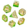 Cusdie 7-Die DND Dice, Polyhedral Dice Set Filled with Animal,