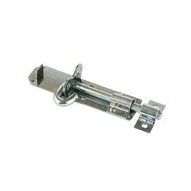 Ironmongery World Heavy Duty Spelter Galvanised Gate Brenton Bolt Padbolt - 8" / 200mm
