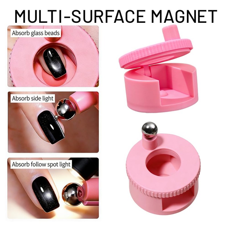 360° Rotating Cat Eye Magnet for Nails,Glass Bead Nail Magnet