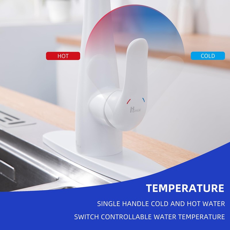 HGHGK Kitchen Faucet with Soap Dispenser and Pull Down Sprayer