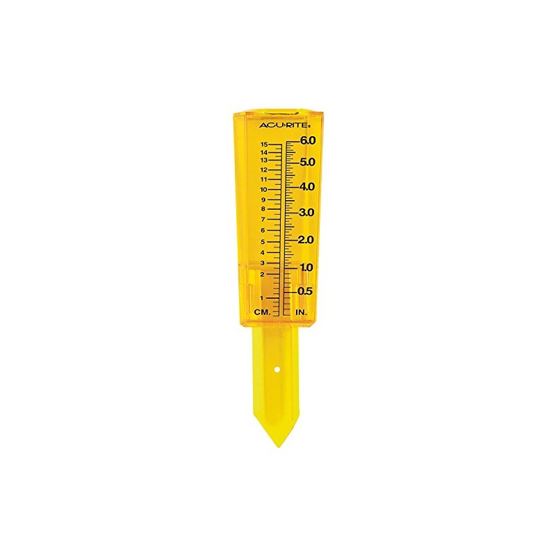 AcuRite 00840A1 Rain Gauge, Medium, Yellow