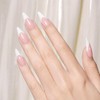 AILLSA Uñas francesas de gel, 180 unidades, uñas francesas a