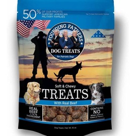 Founding Fathers Soft and Chewy Dog Treats, Beef, 16 Ounce (Pack of 1)