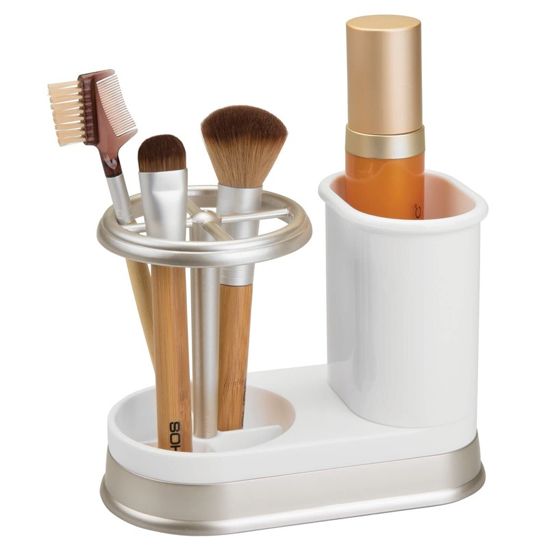 mDesign Decorative Bathroom Dental Storage Organizer Holder Stand for Electric
