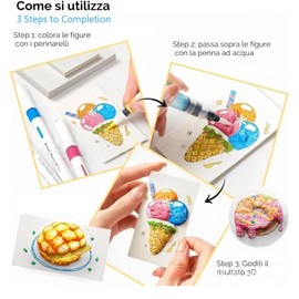 Magic Puffy Paint, Foam Texture Painting Paper for Crafts, 20PCS Painting Canvas, White Cellulose Cards, Texture Blank Painting Paper, DIY 3D Art Drawing Paper