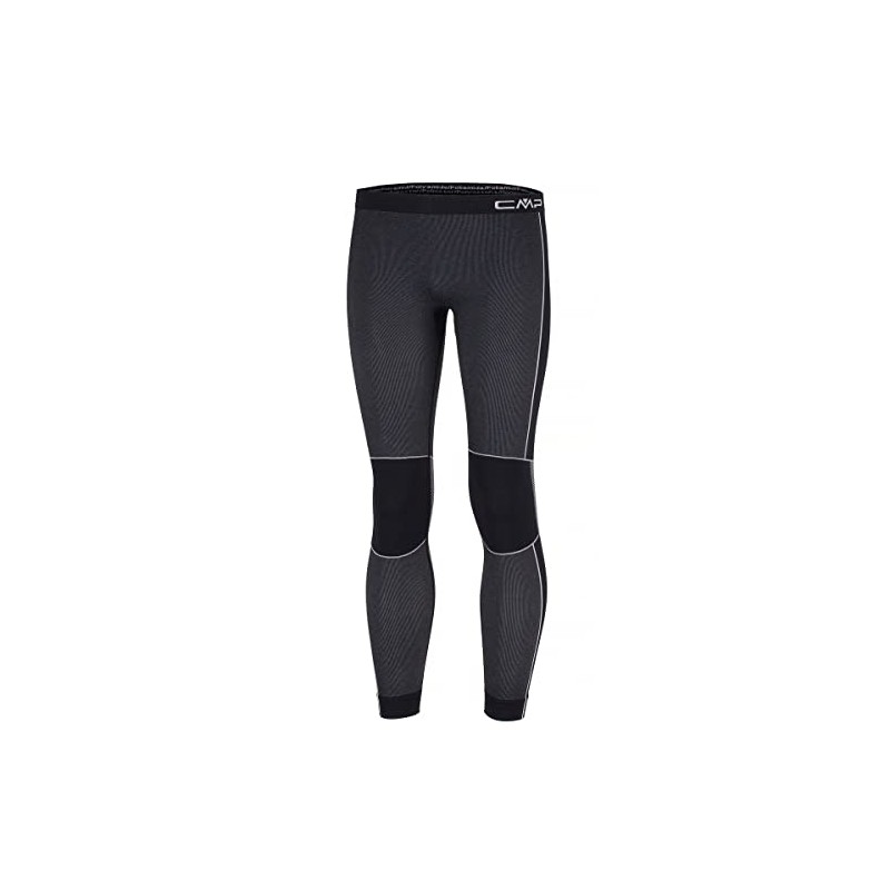 CMP - Pantaloni Lunghi Senza Cuciture per Bambini, Nero, 10/12