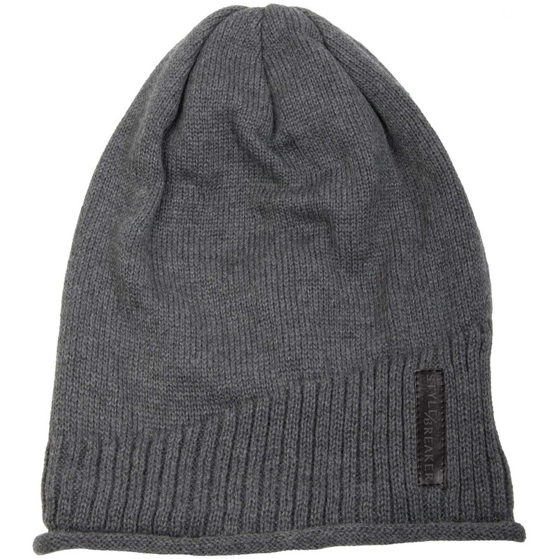 styleBREAKER Warm fine knit beanie hat with very soft fleece