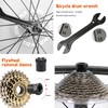 JSUOEO 6-Piece Bicycle Cassette Removal Tool Kit, Bicycle Chain Whip