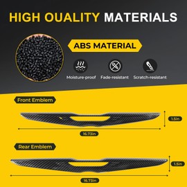 Carbon Fiber Emblem Cover Trim Compatible with 300 2015-2023, Front Grille & Rear Badge Accessories
