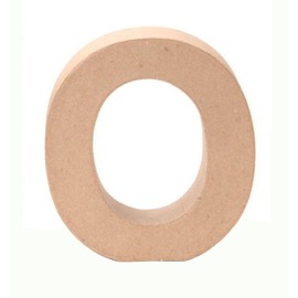GLOREX 6 2029 115 Cardboard Letter O, Made of Brown Cardboard, approx. 17.5 x 5.5 cm, for Painting and Gluing, for Napkin Decoupage and Décopatch, Ideal for Decorations