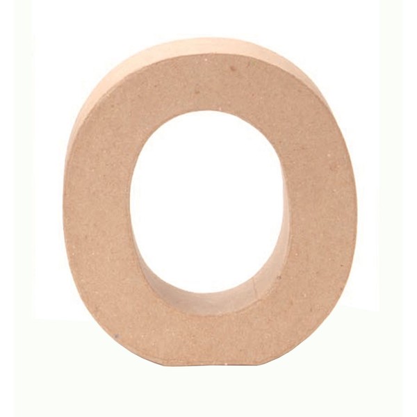 GLOREX 6 2029 115 Cardboard Letter O, Made of Brown