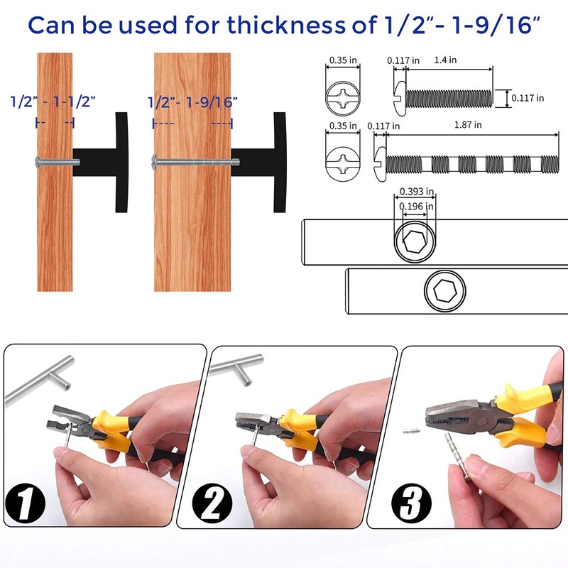Ravinte 30 Pack 1-3/4 inch Curved Cabinet Pulls Matte Black