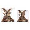 Steampunk Rabbit Fantasy Animal Art Throw Pillow