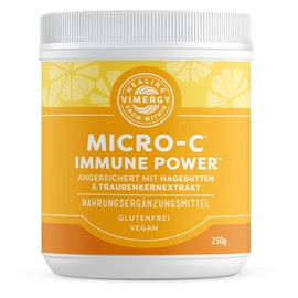 Vimergy Vimergy Micro-C Immunkraft, 139 Einnahmen C Vitamin C 1000 mg C Sanfte Ascorbins?ure - Vitamin C Gepuffert als Pulver C Immunsystem & Nerven C Knochen & Knorpel C Glutenfrei -Vegan (250 g)