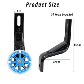 Lolileo Stabilisers, Bicycle Stabilisers for Children, Children's Bicycle Accessories, 14 Inch Stabilisers, Quiet and Luminous Children's Bicycle Stabilisers, Suitable for Boys and Girls Aged 5 to 7