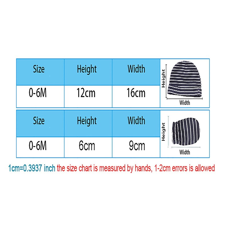 Newborn Baby Hat for Babies, Boys, Girls, Ages 0-6 Months,