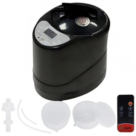 HOSOUTION 3L Sauna Steamer, Fcc Certified 3L & 1200W Steam Generator, Sauna Steamer Machine with Remote Control, Portable Sauna Steamer with Sturdy Lid and Explosion-Proof Interior, Black