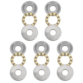 HARFINGTON 5pcs F8-22M Miniature Thrust Ball Bearings 8mm Bore 22mm OD 7mm Thick Chrome Steel with Washers for Conveyor Systems Machine Tools
