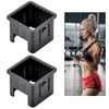 2 Pack Square Tube Inserts Sleeve Converter Edge Length 50mm