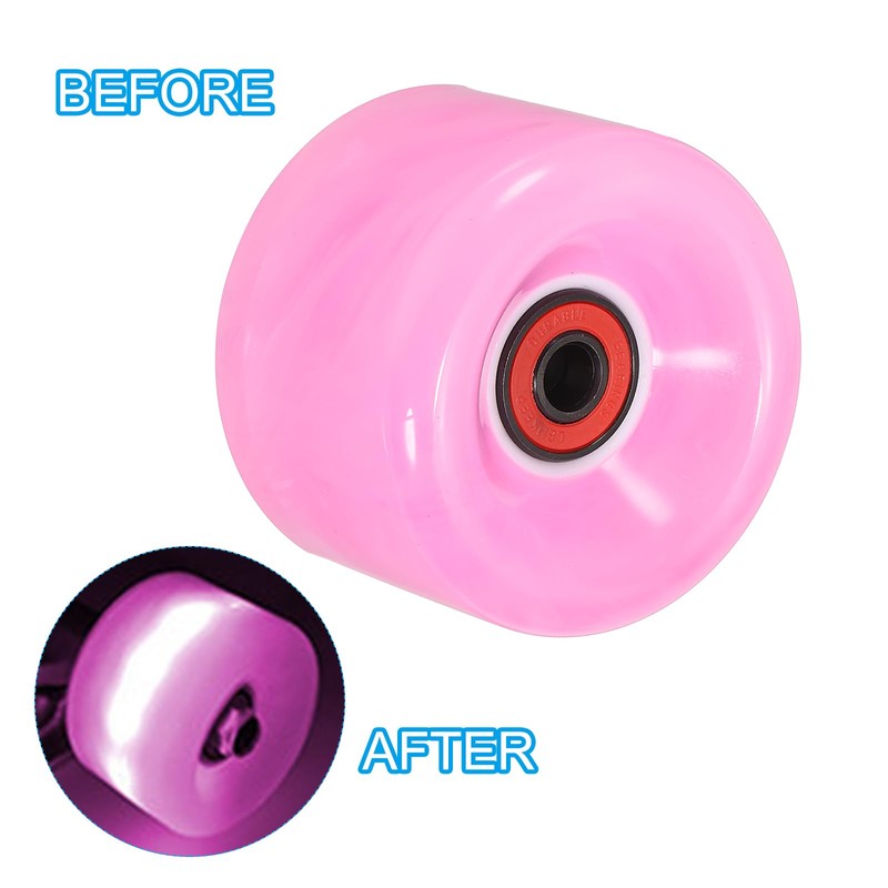 PATIKIL Roller Skate Wheelset 4pcs 65mm 78A Light Up Skateboard