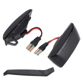 Terisass 2pcs LED Amber Side Marker Indicator Light Smoke Lens Mudguard Turn Signal Lamp Set For Opel Corsa D