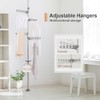 BAOYOUNI Adjustable Laundry Pole Corner Clothes Drying Rack Stand Floor