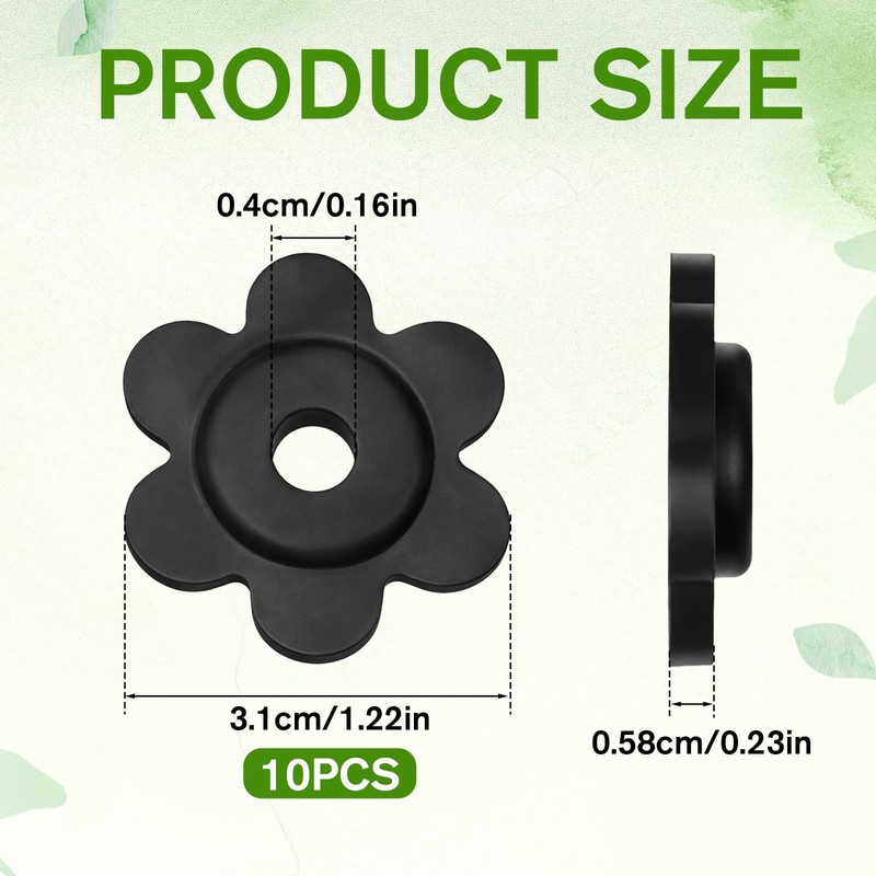 Qulkws 10 Pieces Garden Flag Rubber Stoppers Rubber Garden Flags