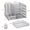 Marbrasse Desk Organizer with File Holder, 5-Tier Paper Letter Tray