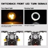 FACAILAHA Universal Chrome Front Bullet LED Turn Signals 12V Motorcycle