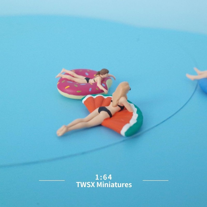 3pcs Pool Queue Models 1:64 Scale for Macro Photography