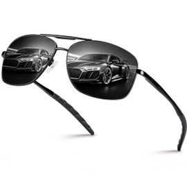 Peekaco Aviator Sunglasses for Men Women, UV Protection Ultra Lightweight Rectangular Polarized Sunglasses