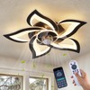 Dalouguan Ceiling Fan with Lights Remote Control, 24" Black, 6