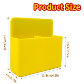 REEKNOKOL Magnetic Marker Holder, Whiteboard Magnetic Pen Holder Dry Erase Marker Holder for Whiteboard, Fridge, Refrigerator, Locker, Office, Home and School (Yellow)