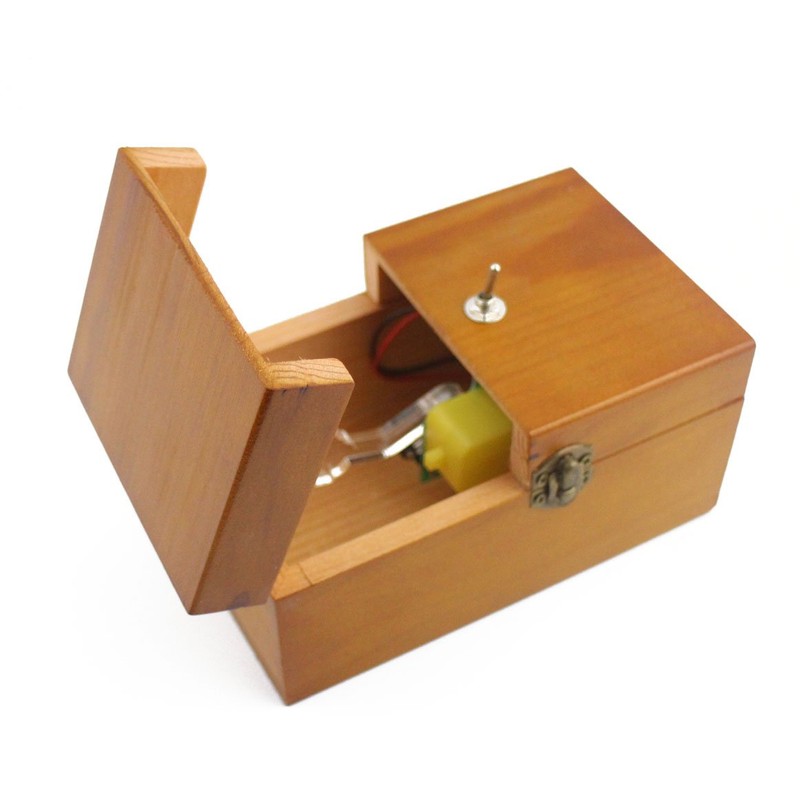 Willcomes Wooden Turns Itself Off Useless Box Leave Me Alone