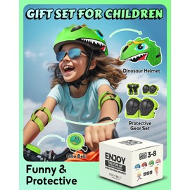 VICTGOAL Toddler Kids Bike Helmet Lightweight 3D Children Bicycle Helmet for Boys and Girls Age 3-8 for Multi-Sport Scooter Cycling Skating (Green-Set with Bell)