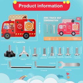 Montessori Holz Schraubbrett,Montessori Spielzeug Ab 2 3 4 5 6 Jahre,Kindergarten Lehrhilfen Pädagogisches Spielzeug,Motorikspielzeug Geschenke